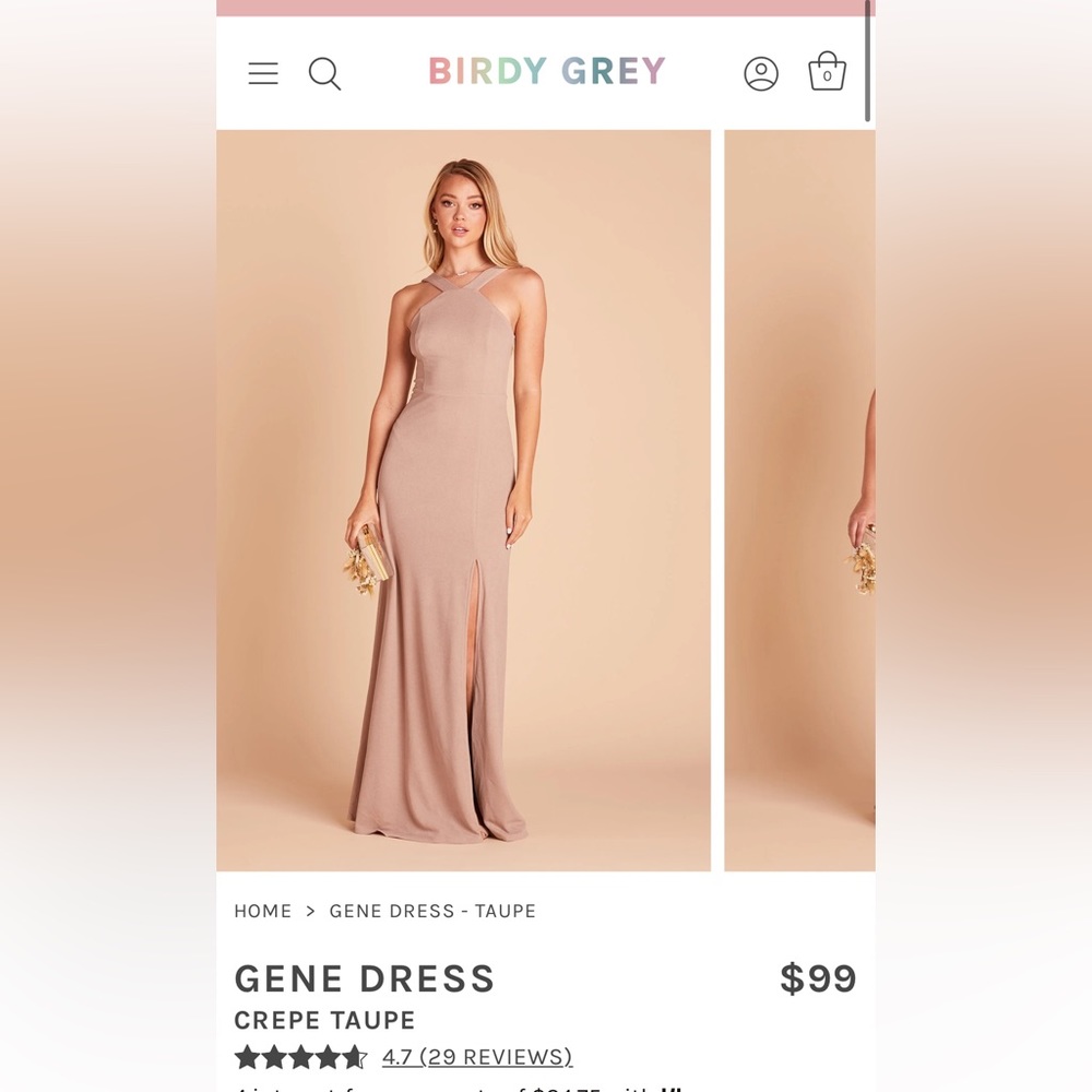 Birdy grey bridesmaid dress